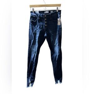 NEW KANCAN | mid rise ankle skinny denim blue jeans 28 tall